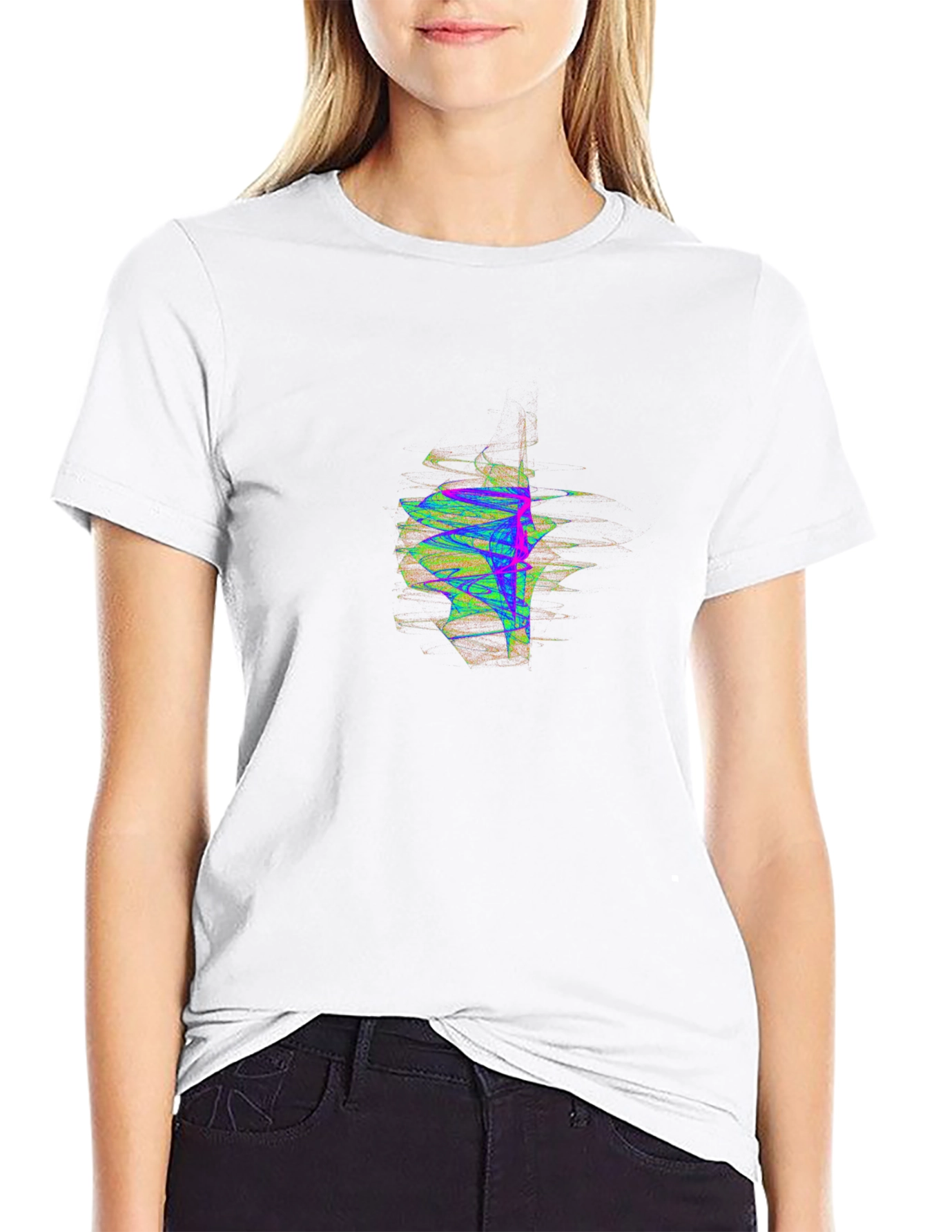 Abstract Graphic Mens Black T-Shirt