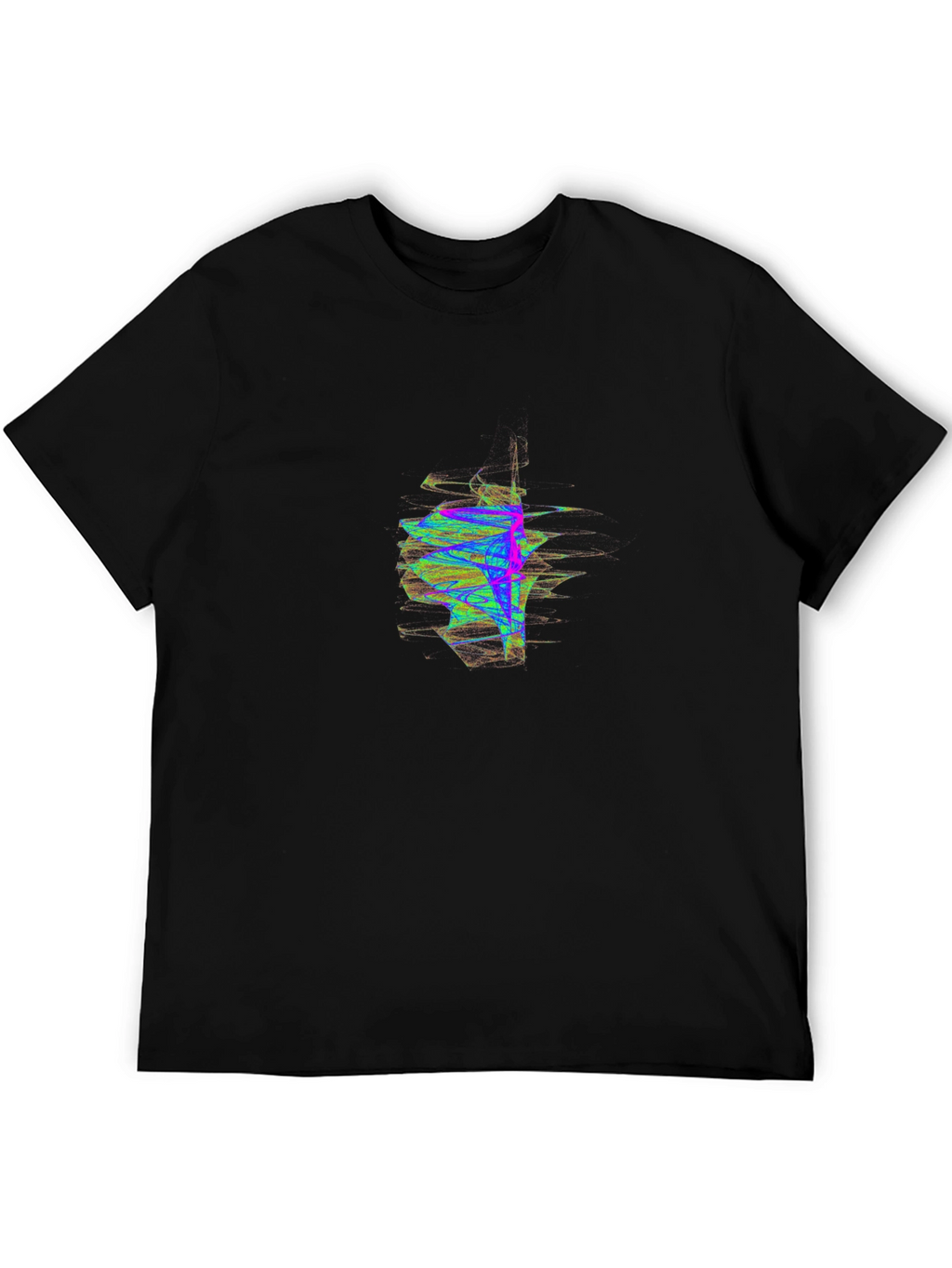 Abstract Graphic Mens Black T-Shirt