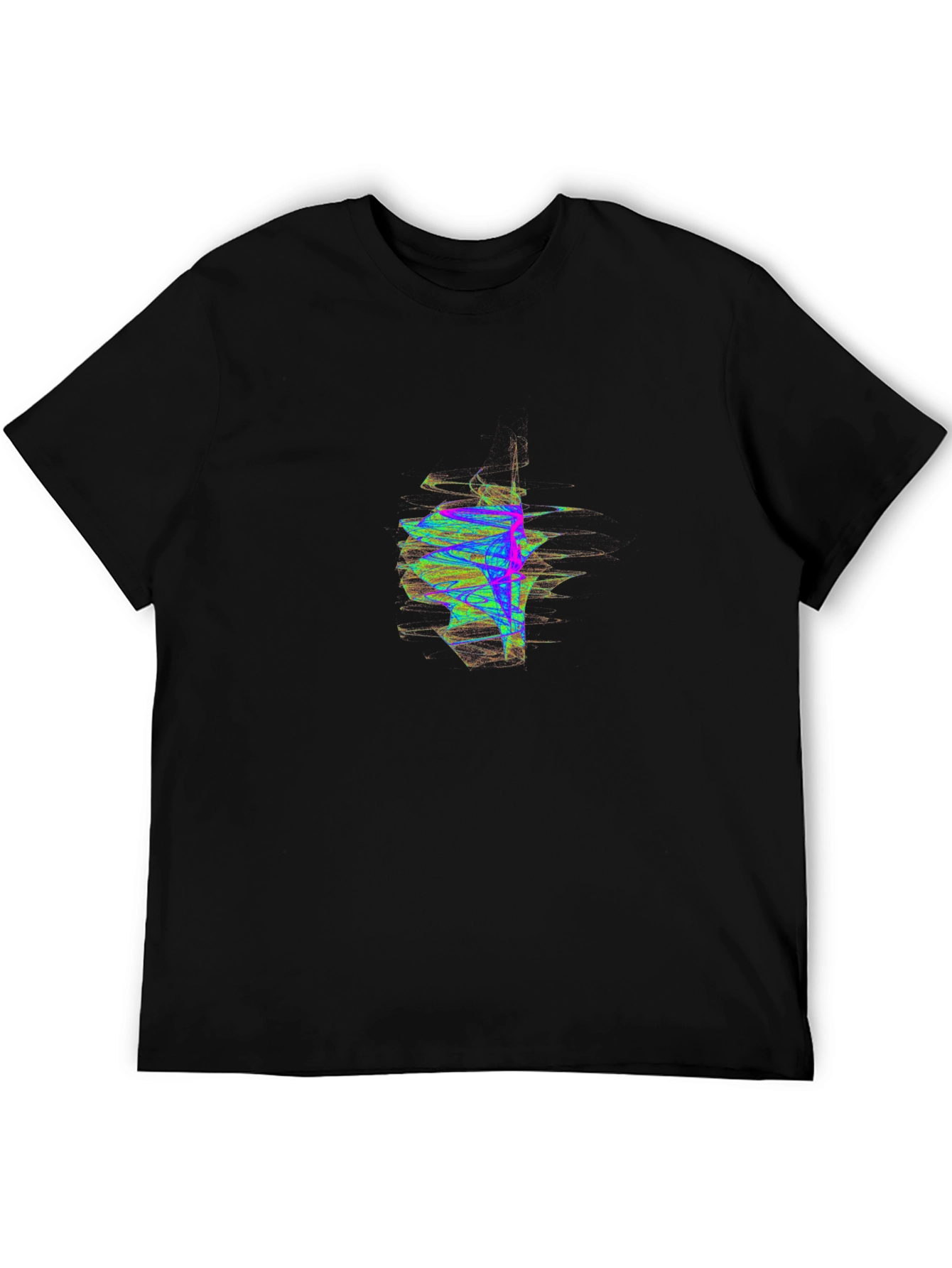 Abstract Graphic Mens Black T-Shirt