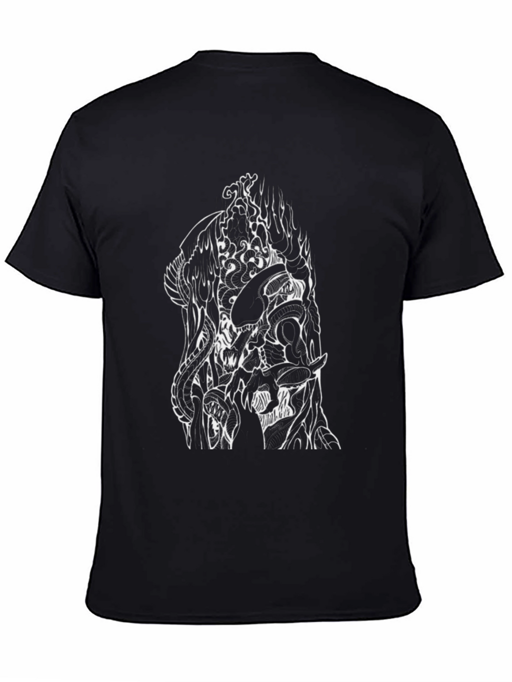Abstract Graphic Tee - Black