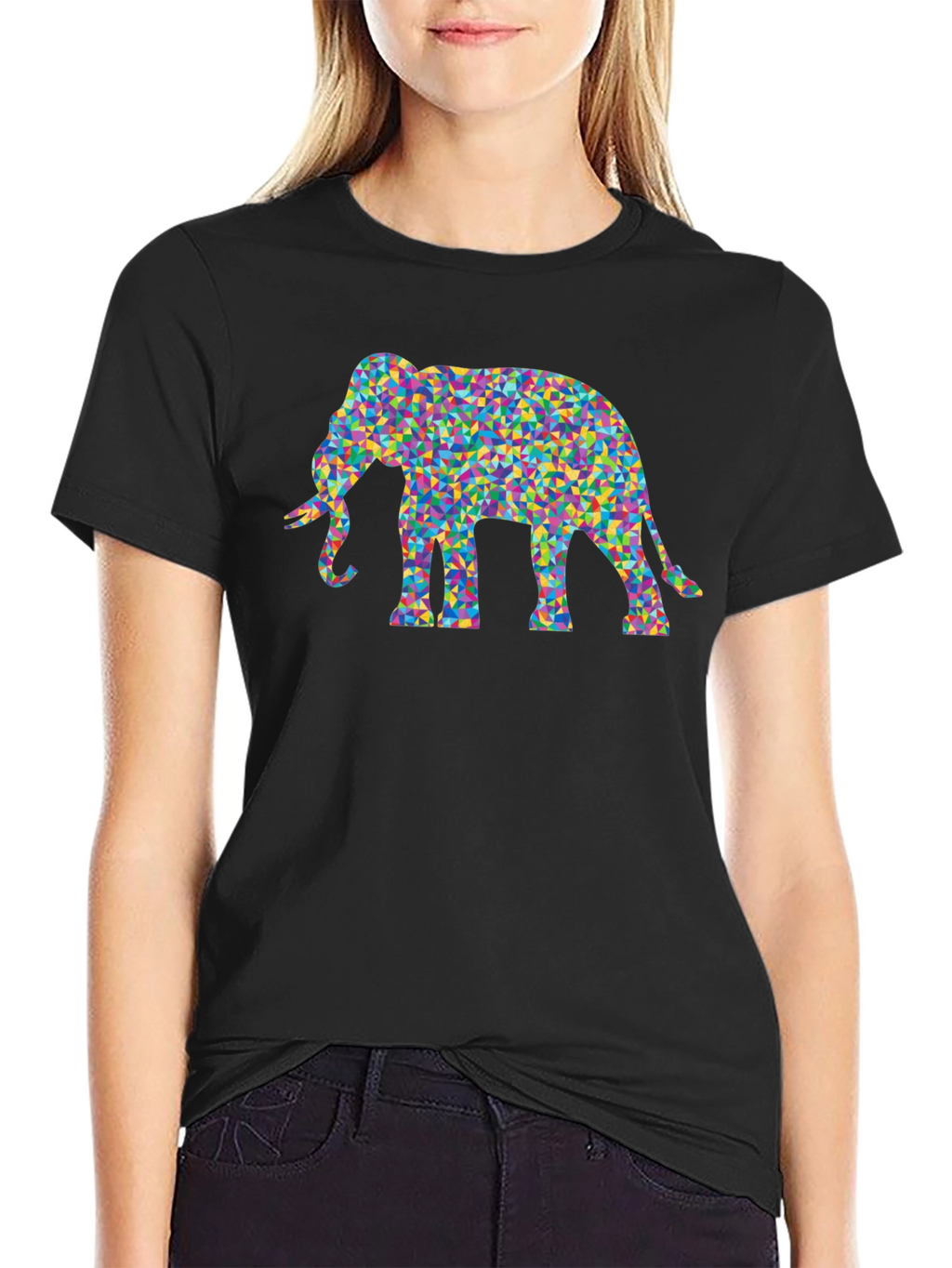 Mosaic Elephant Tee - Funky Graphic T-Shirt