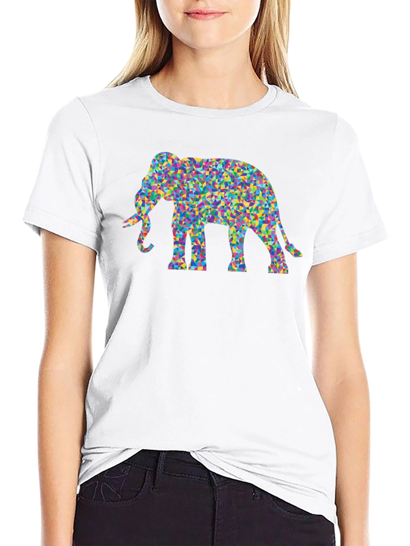 Mosaic Elephant Tee - Funky Graphic T-Shirt