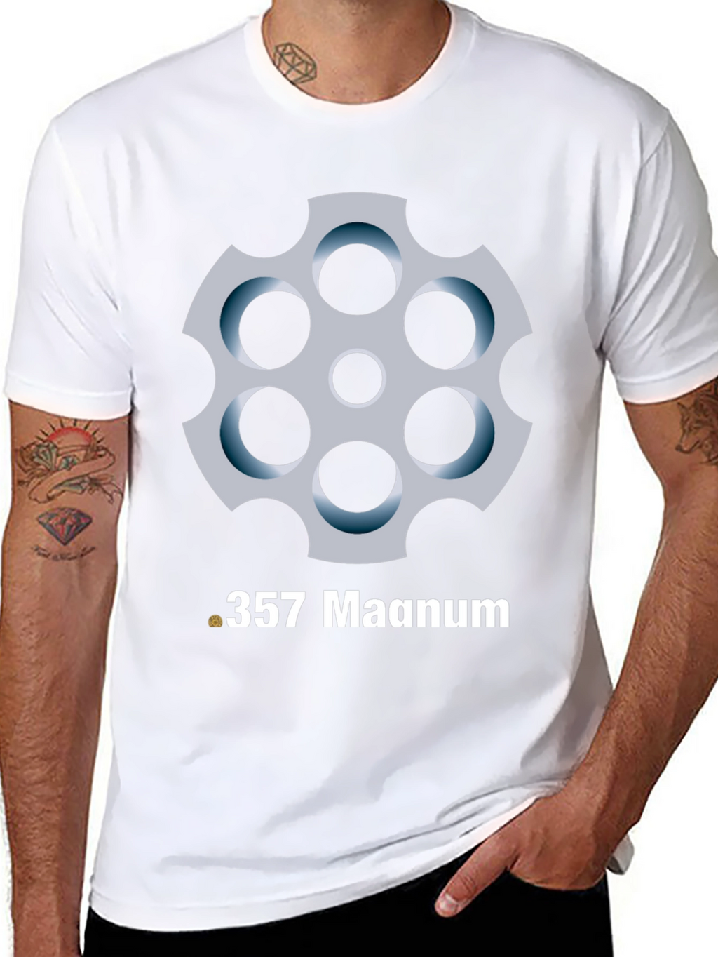 .357 Magnum T-Shirt - Revolver Cylinder Graphic Tee