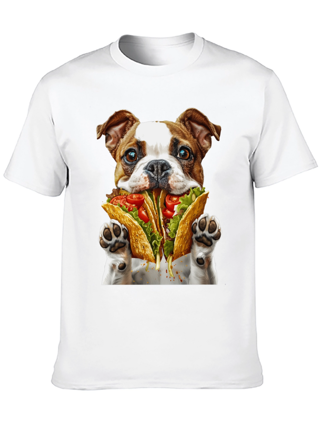 Taco Dog Graphic T-Shirt - Novelty Foodie Tee