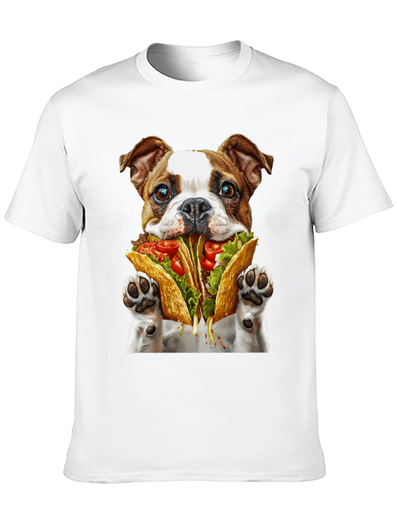 Taco Dog Graphic T-Shirt - Novelty Foodie Tee
