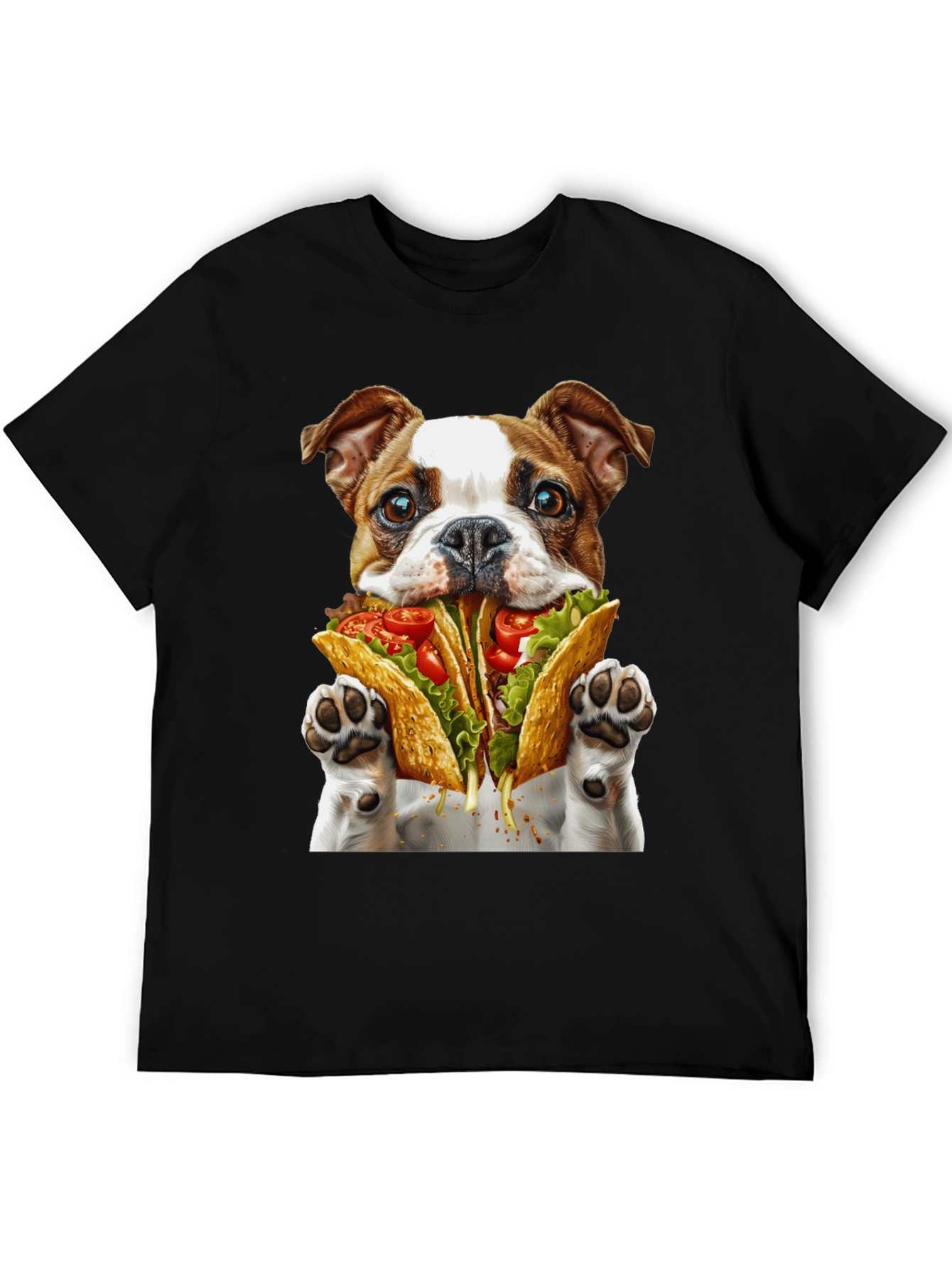 Taco Dog Graphic T-Shirt - Novelty Foodie Tee