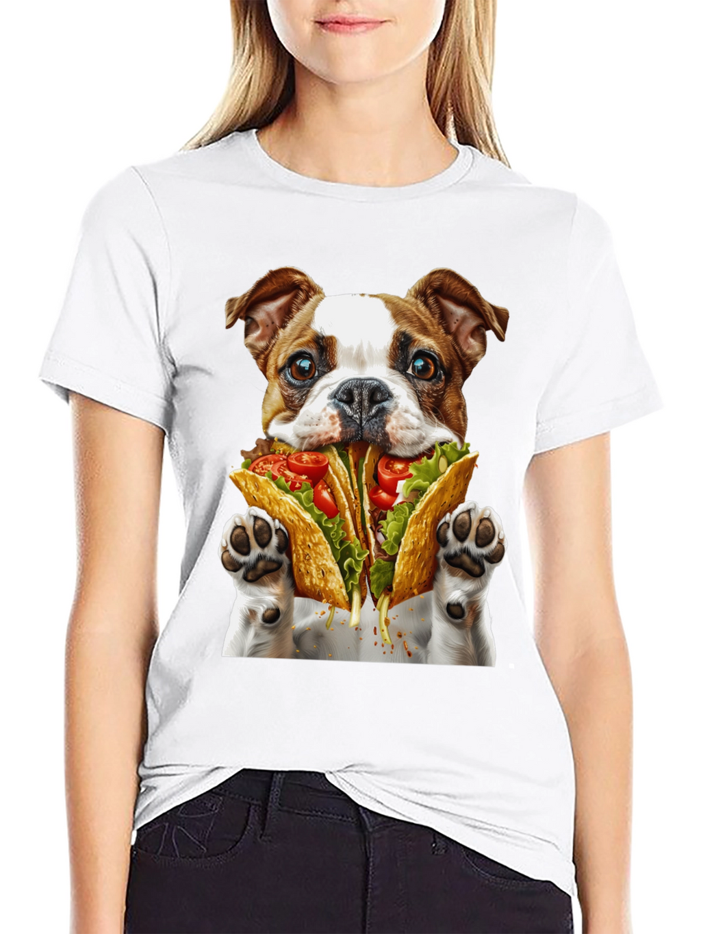 Taco Dog Graphic T-Shirt - Novelty Foodie Tee