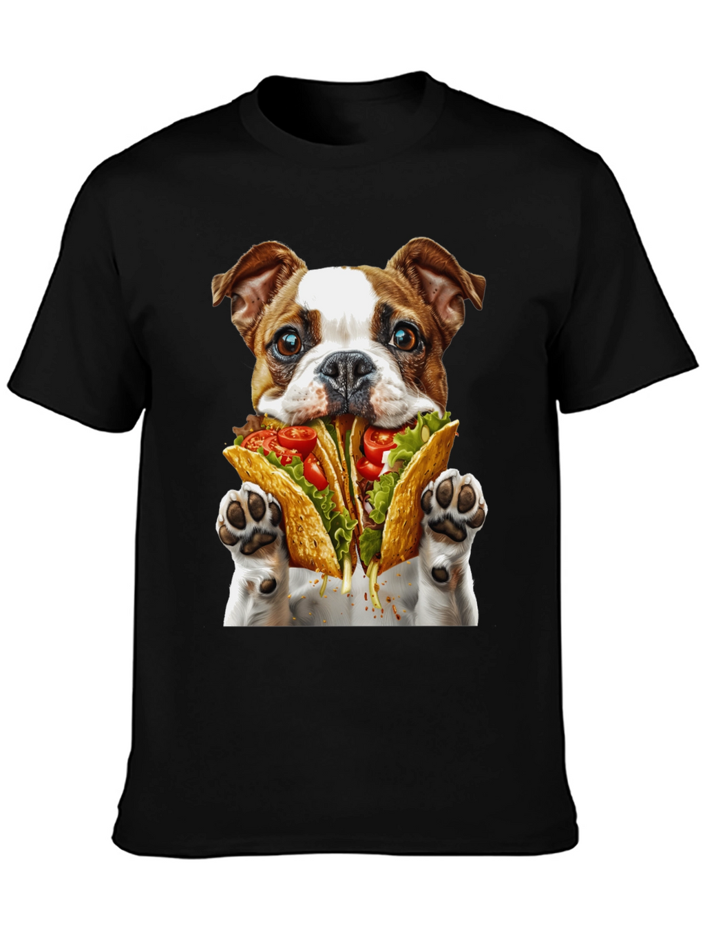 Taco Dog Graphic T-Shirt - Novelty Foodie Tee