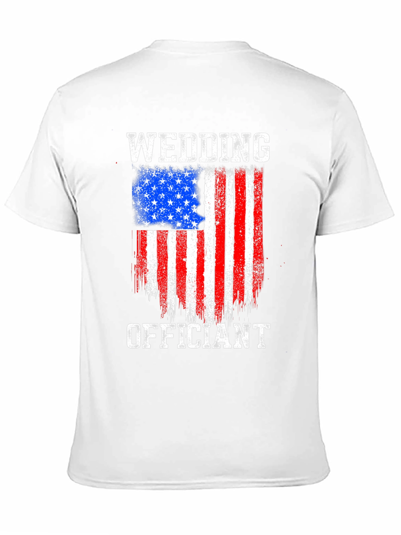Wedding Officiant American Flag Graphic T-Shirt