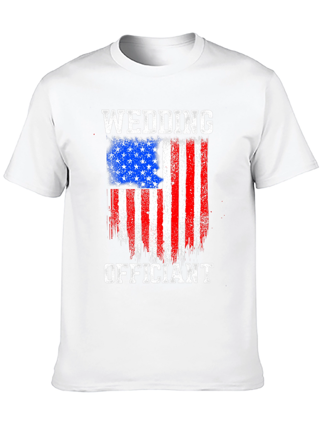 Wedding Officiant American Flag Graphic T-Shirt