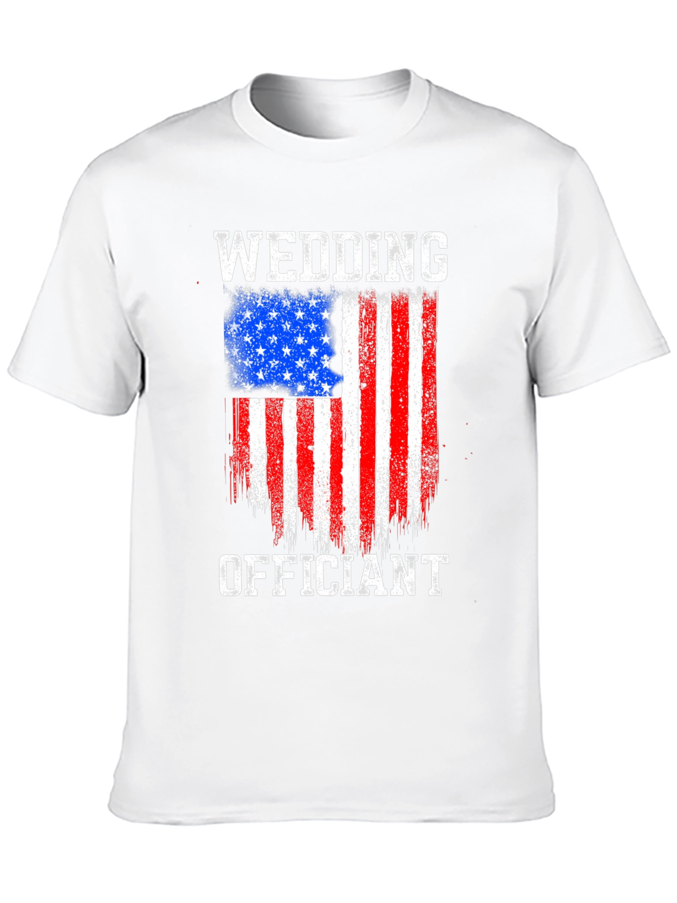 Wedding Officiant American Flag Graphic T-Shirt