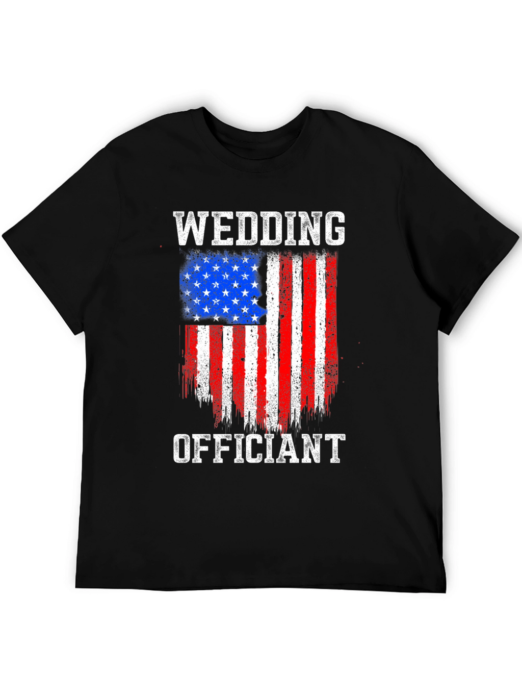 Wedding Officiant American Flag Graphic T-Shirt