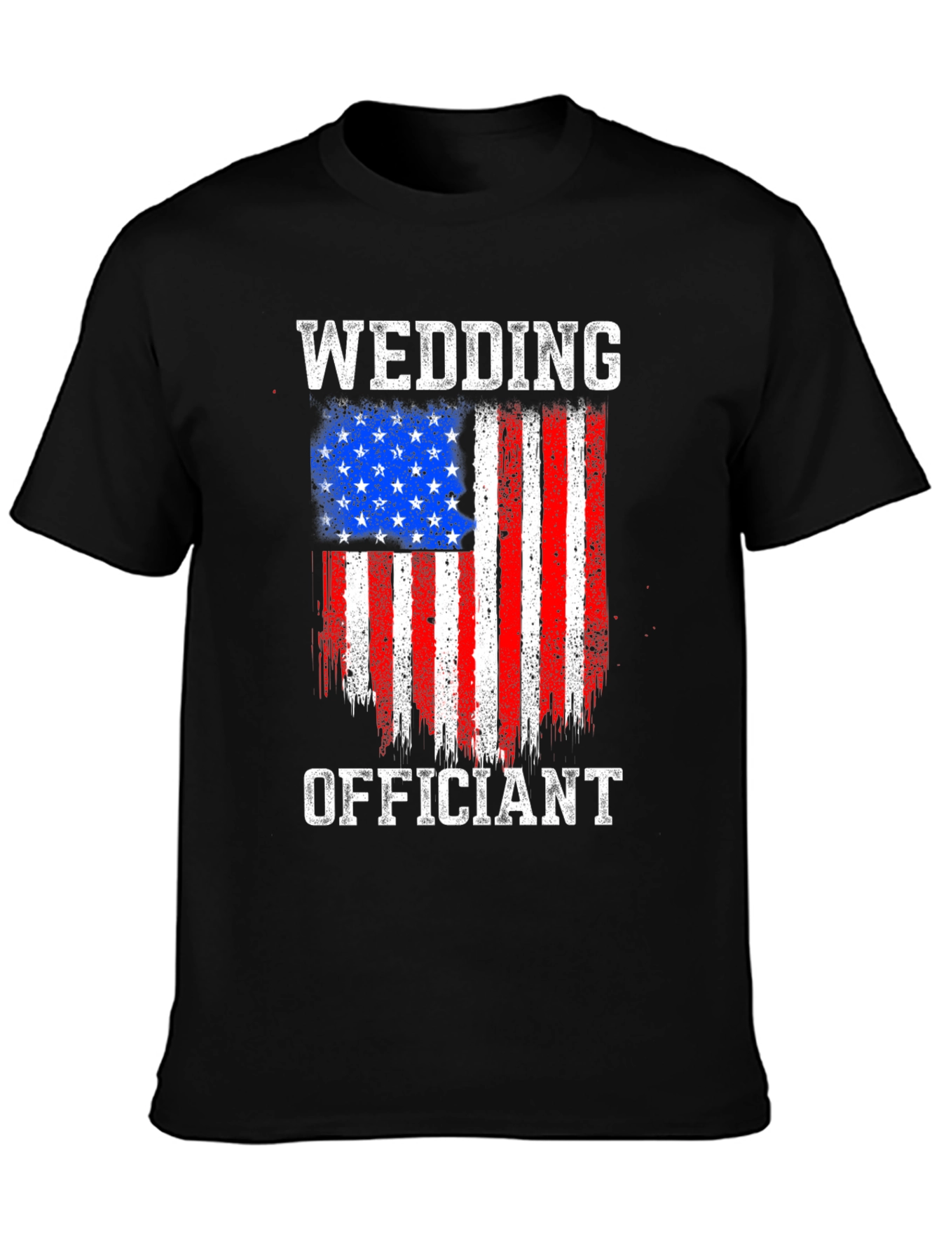 Wedding Officiant American Flag Graphic T-Shirt