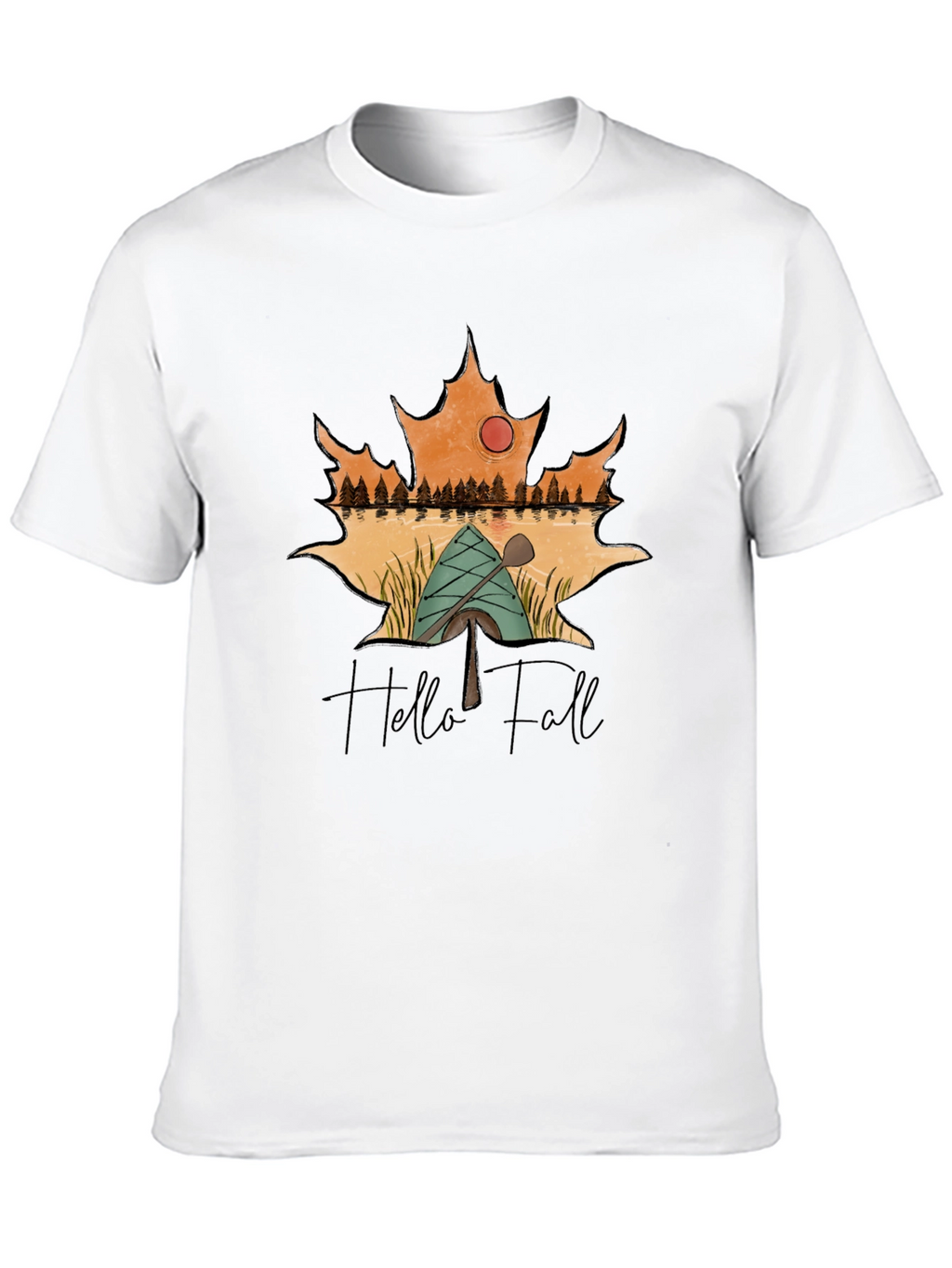 Hello Fall Graphic Tee - Autumn Adventure Shirt