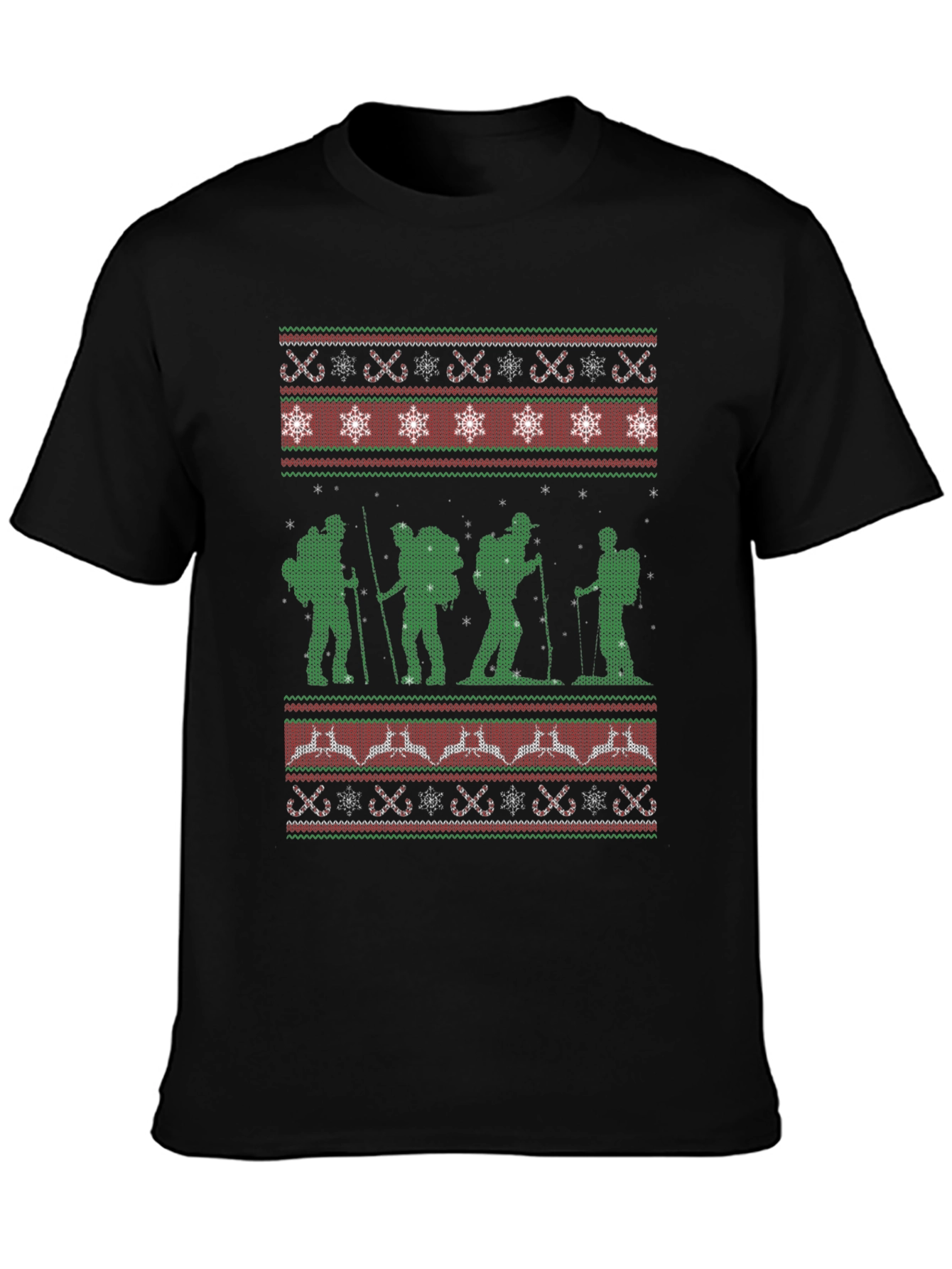 Hiking Ugly Christmas Sweater T-Shirt