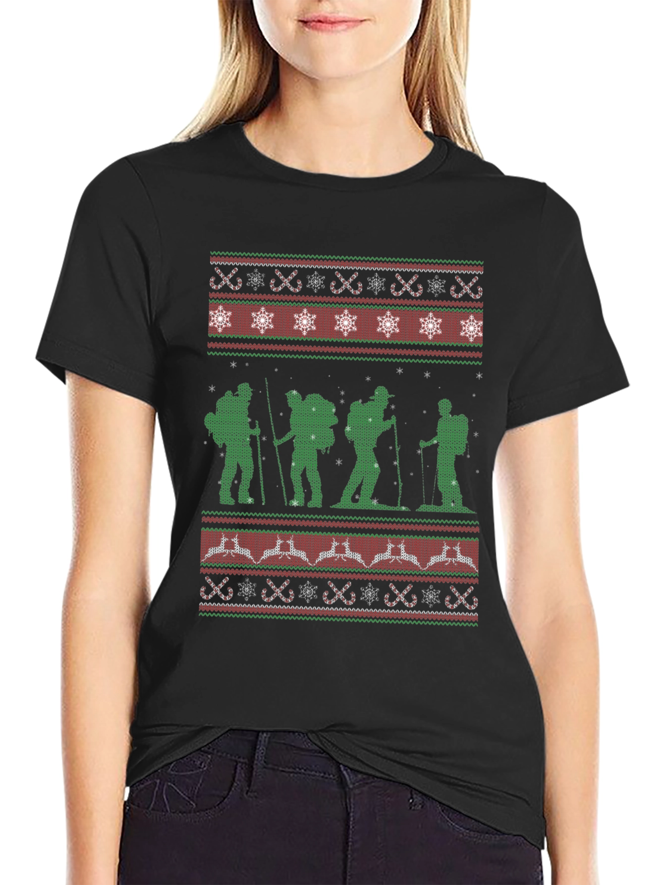 Hiking Ugly Christmas Sweater T-Shirt