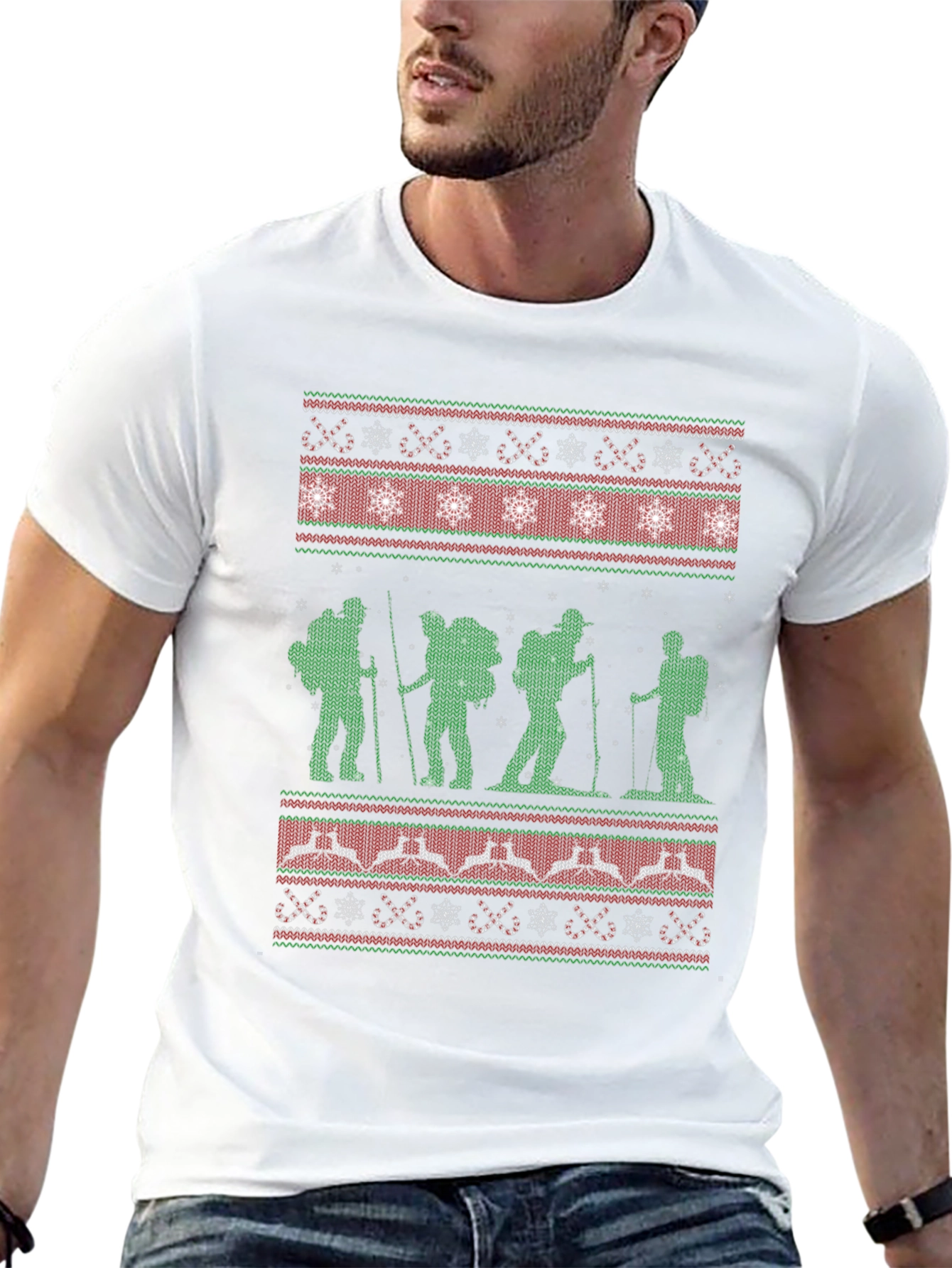 Hiking Ugly Christmas Sweater T-Shirt