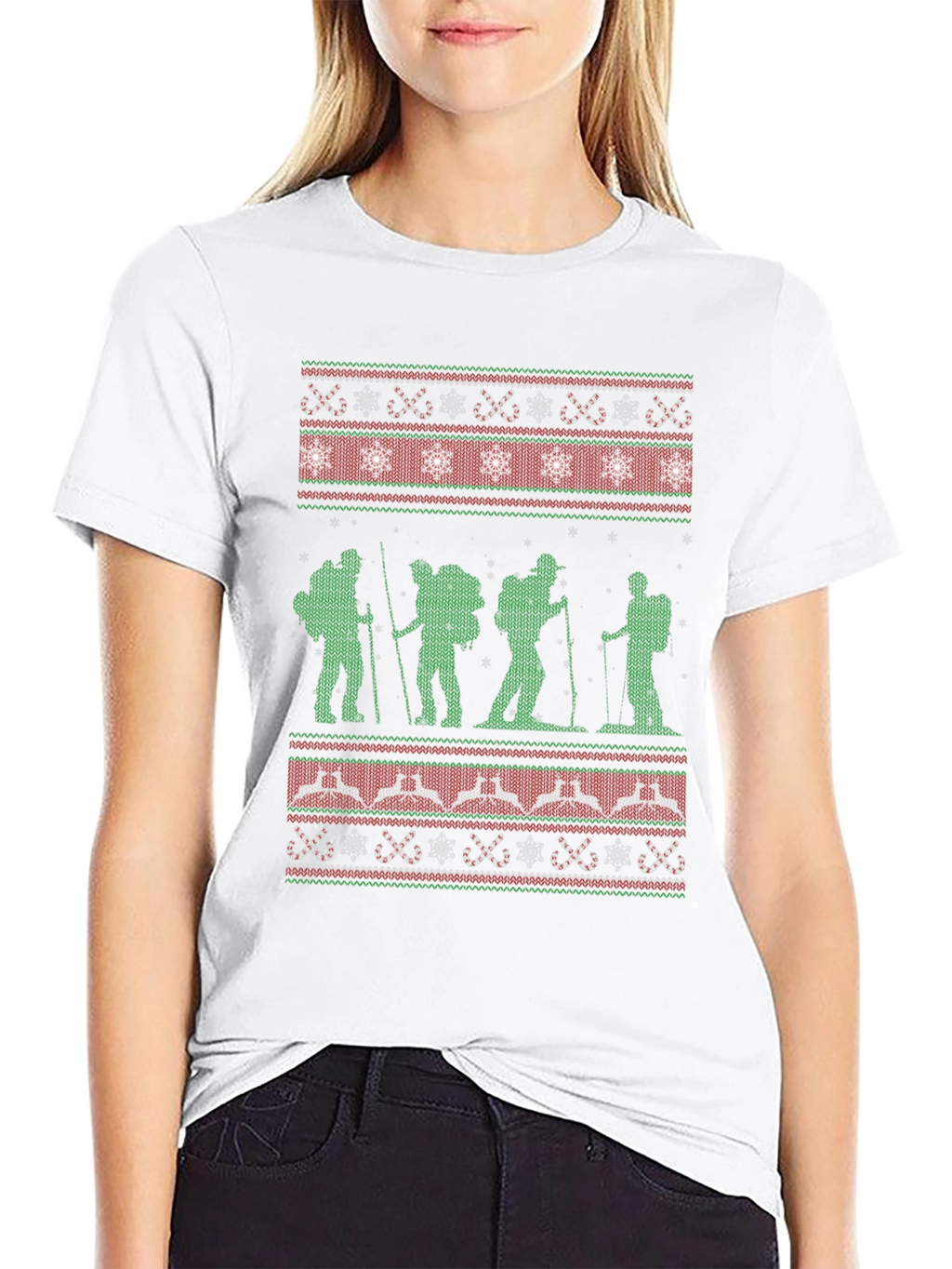 Hiking Ugly Christmas Sweater T-Shirt