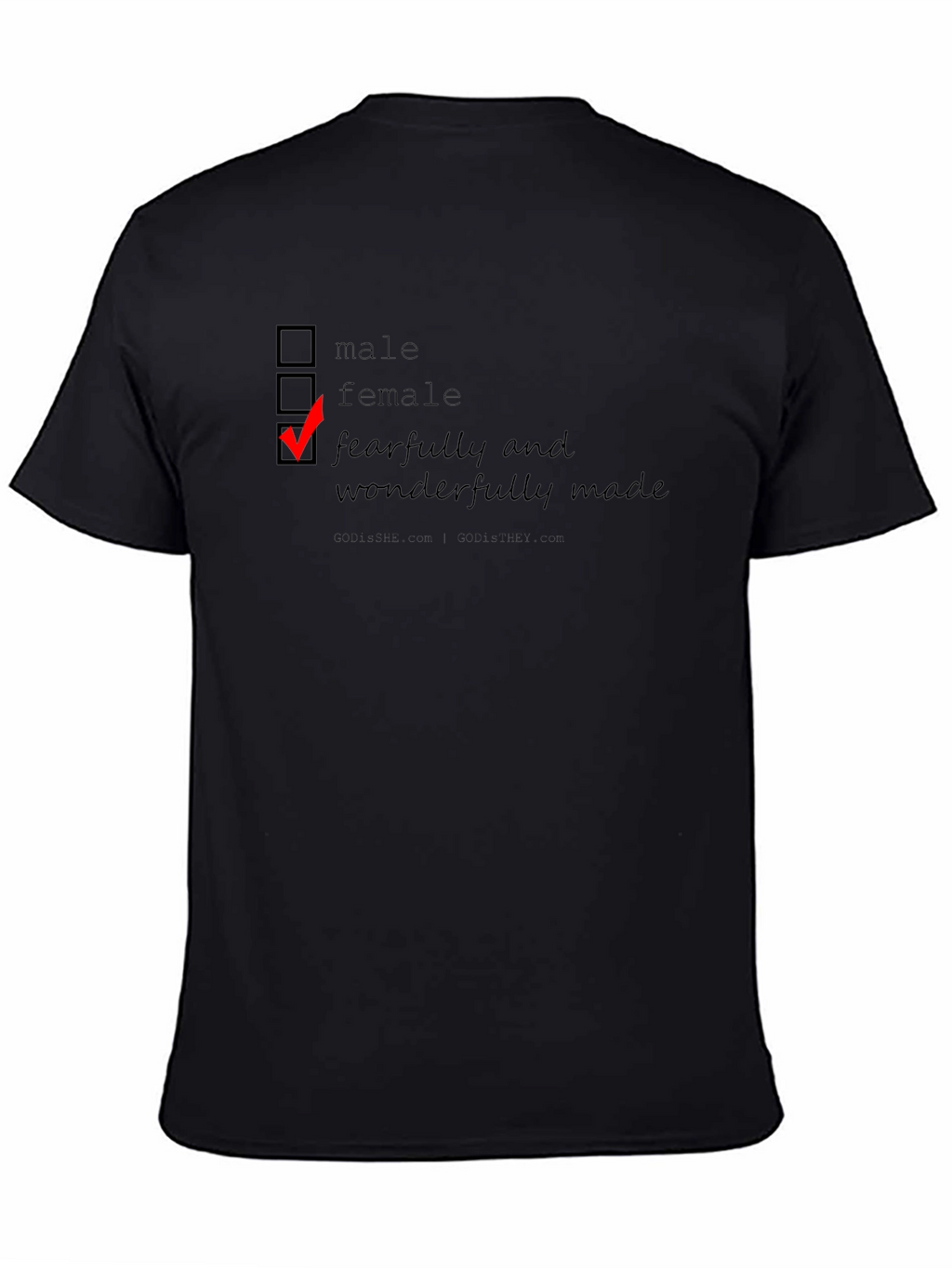 Fearfully & Wonderfully Made T-Shirt - Checkbox Design