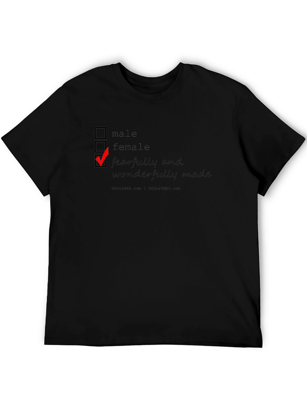 Fearfully & Wonderfully Made T-Shirt - Checkbox Design