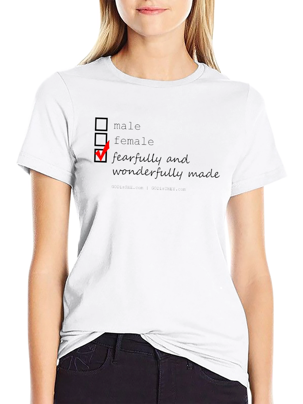 Fearfully & Wonderfully Made T-Shirt - Checkbox Design