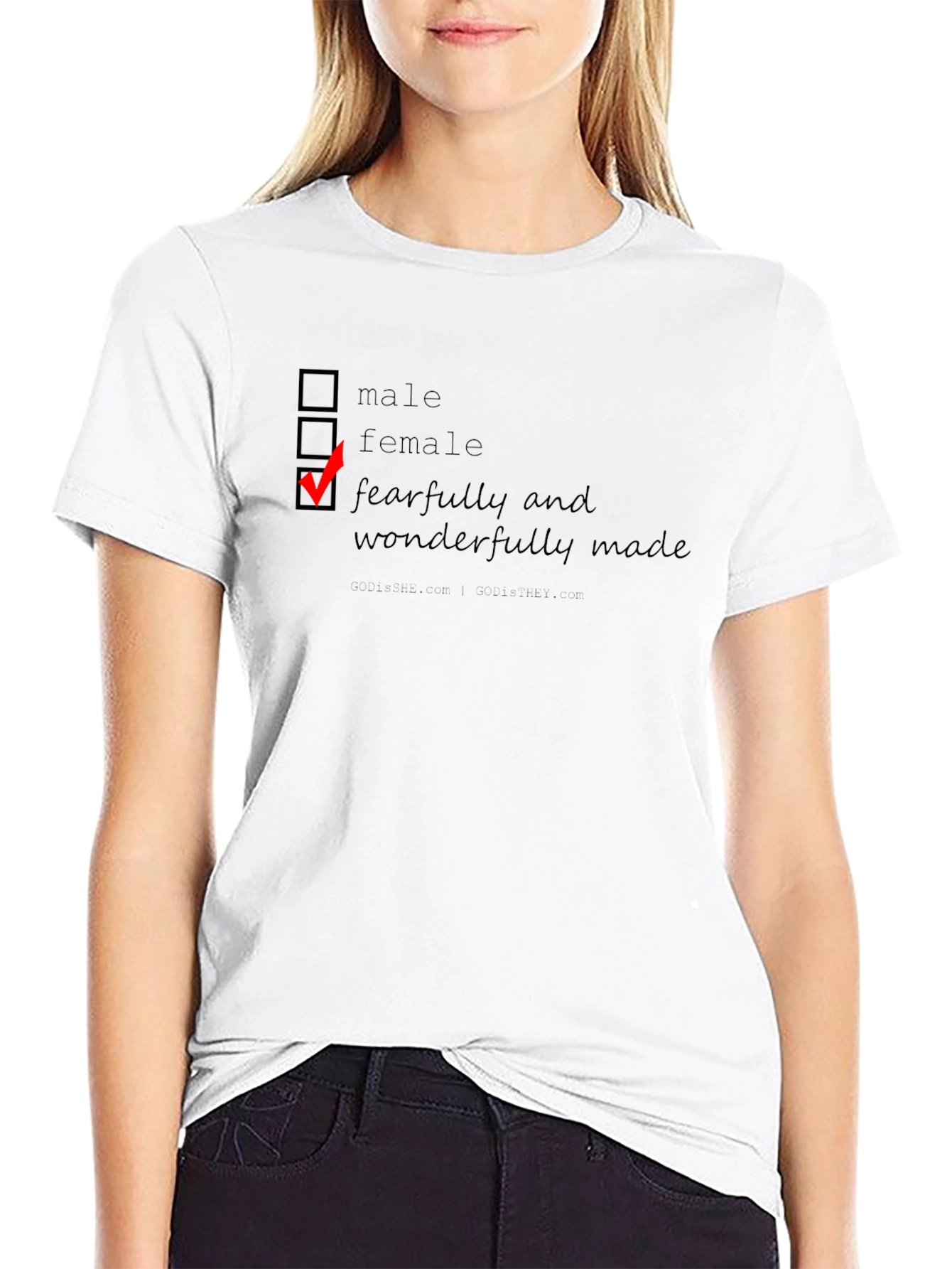 Fearfully & Wonderfully Made T-Shirt - Checkbox Design