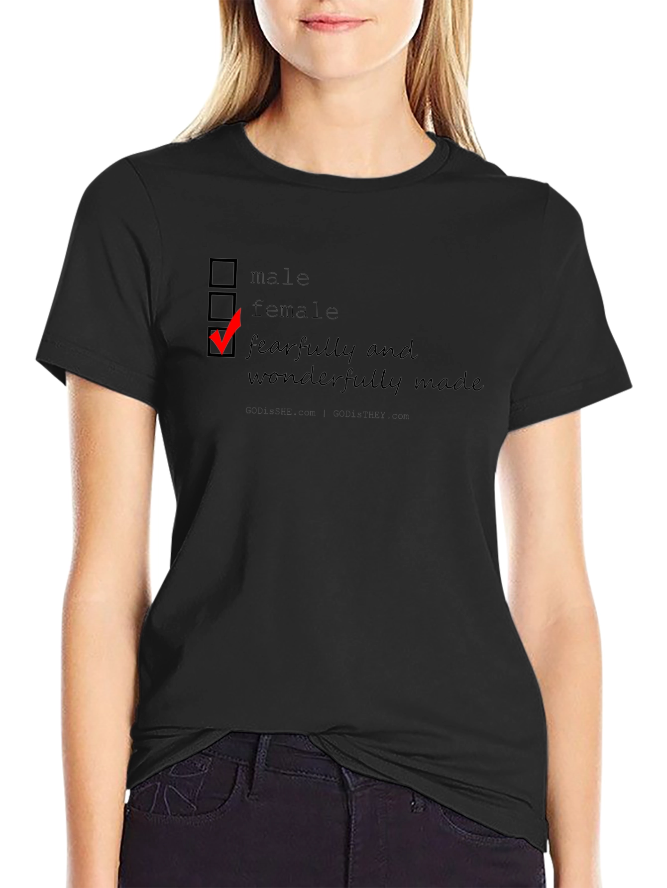 Fearfully & Wonderfully Made T-Shirt - Checkbox Design