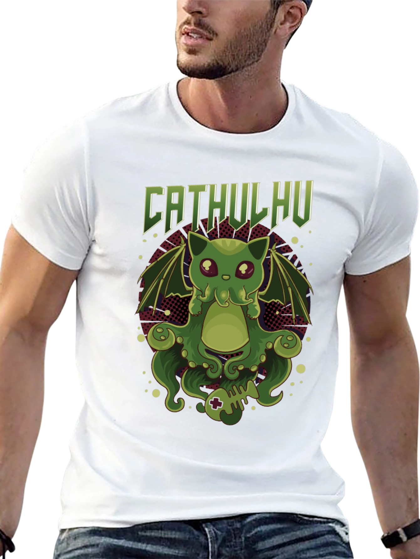 CATHULHU Graphic Tee - Kraken Cat Humor