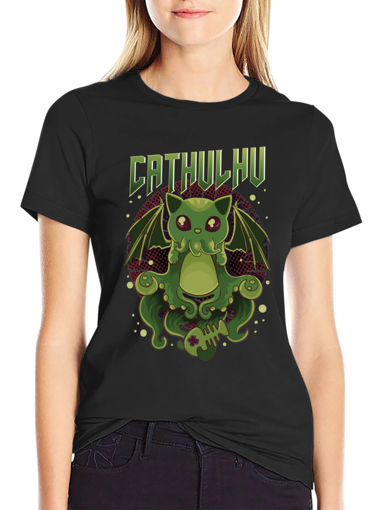 CATHULHU Graphic Tee - Kraken Cat Humor