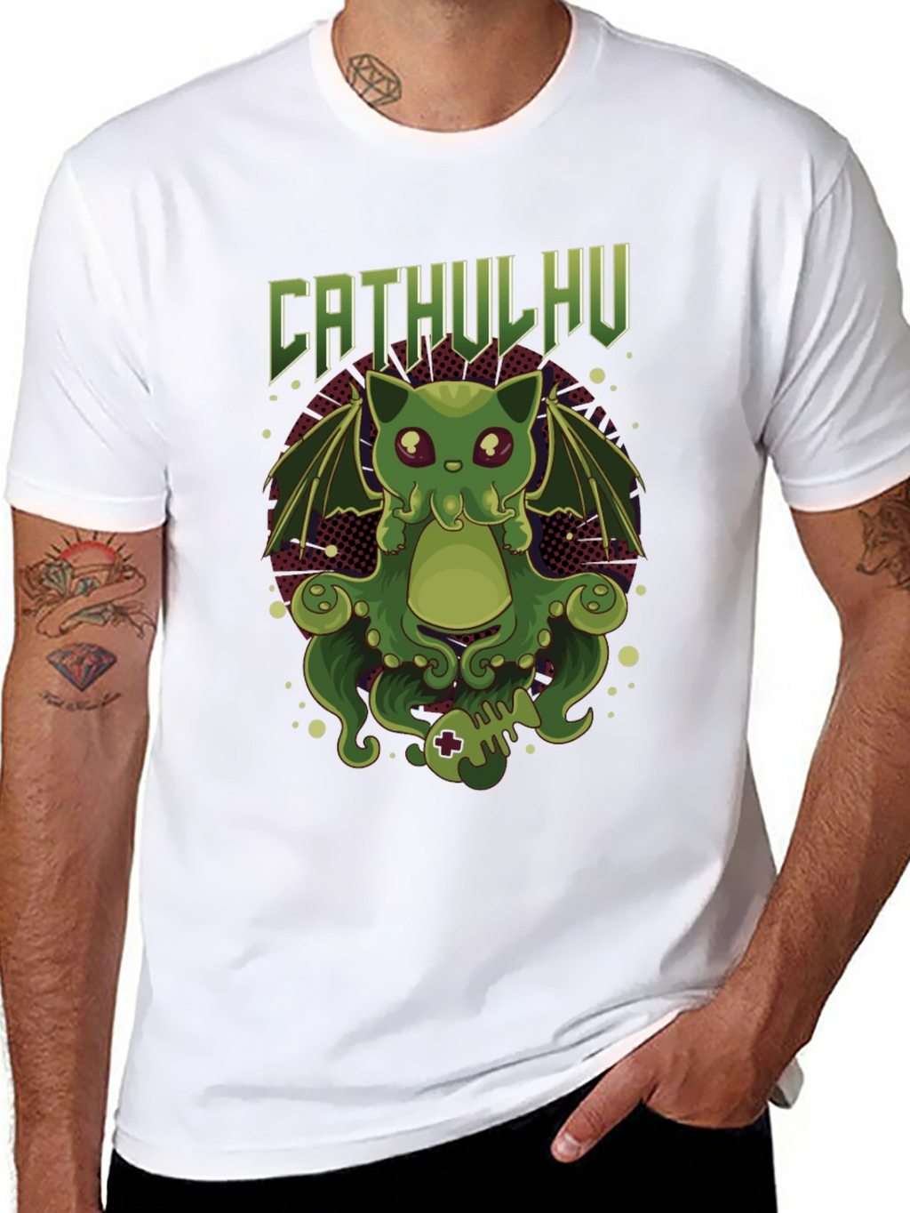 CATHULHU Graphic Tee - Kraken Cat Humor