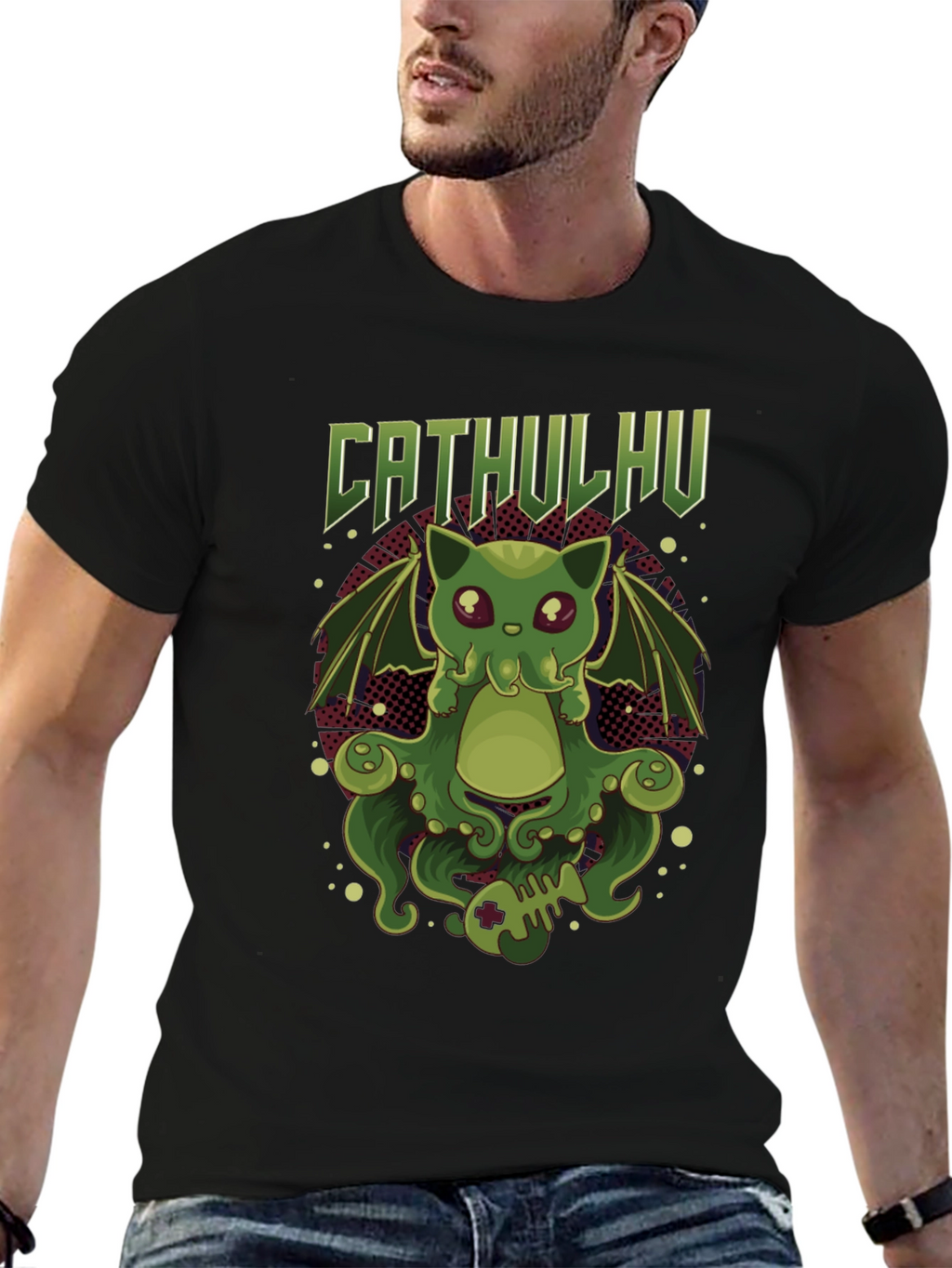 CATHULHU Graphic Tee - Kraken Cat Humor