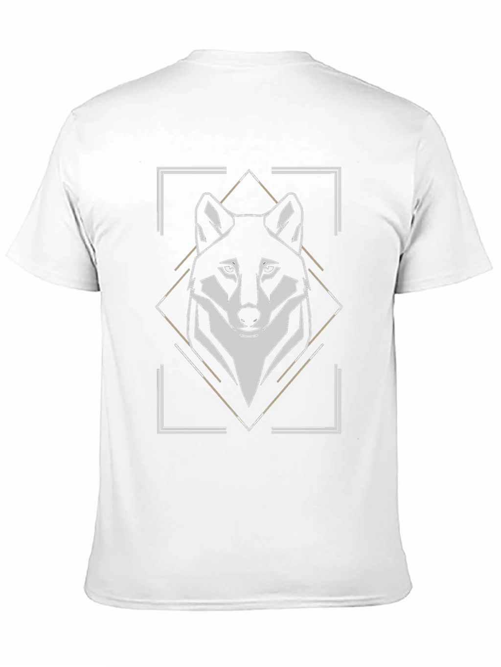 Geometric Wolf Graphic Tee - Modern Animal Print