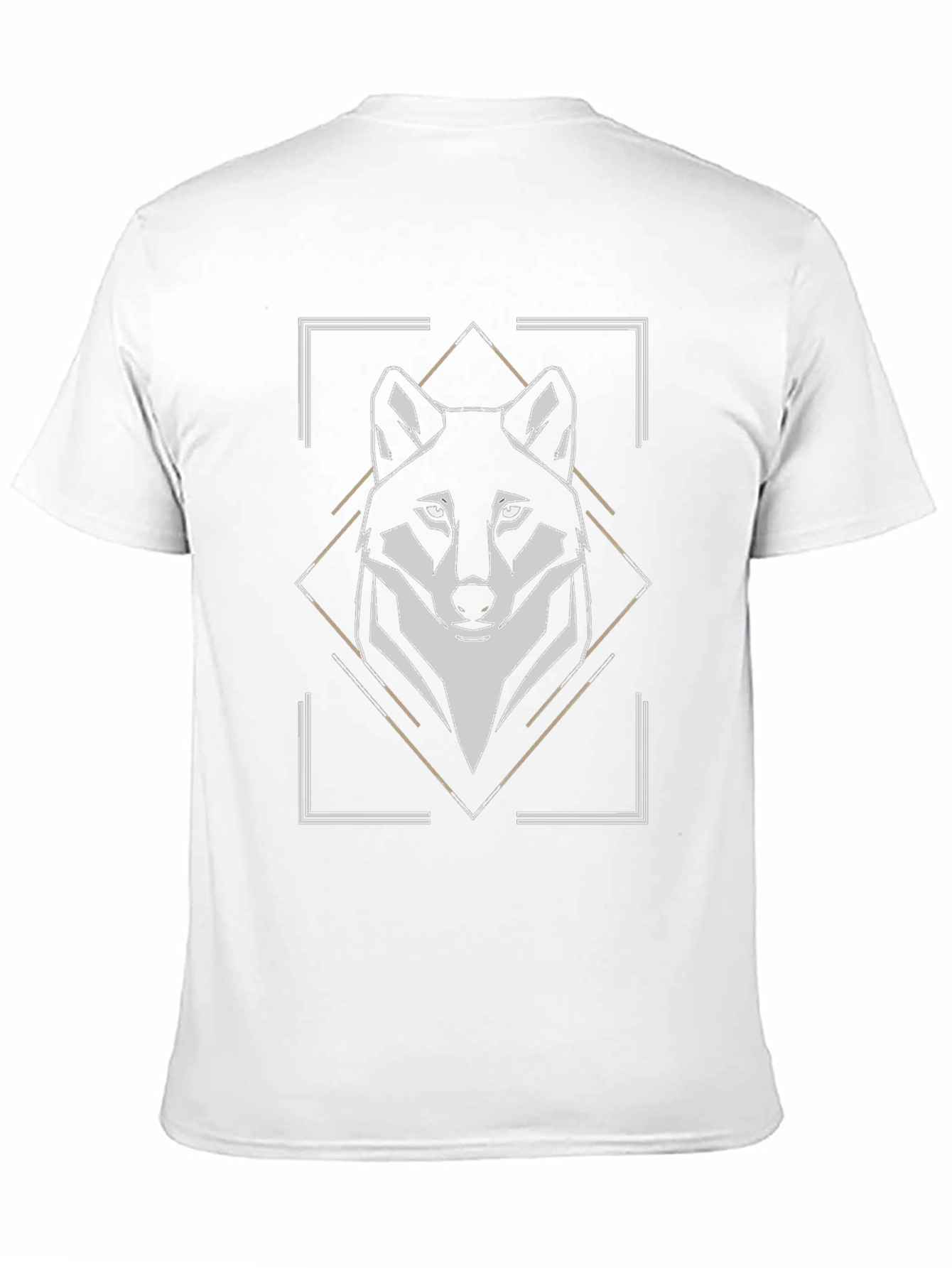 Geometric Wolf Graphic Tee - Modern Animal Print