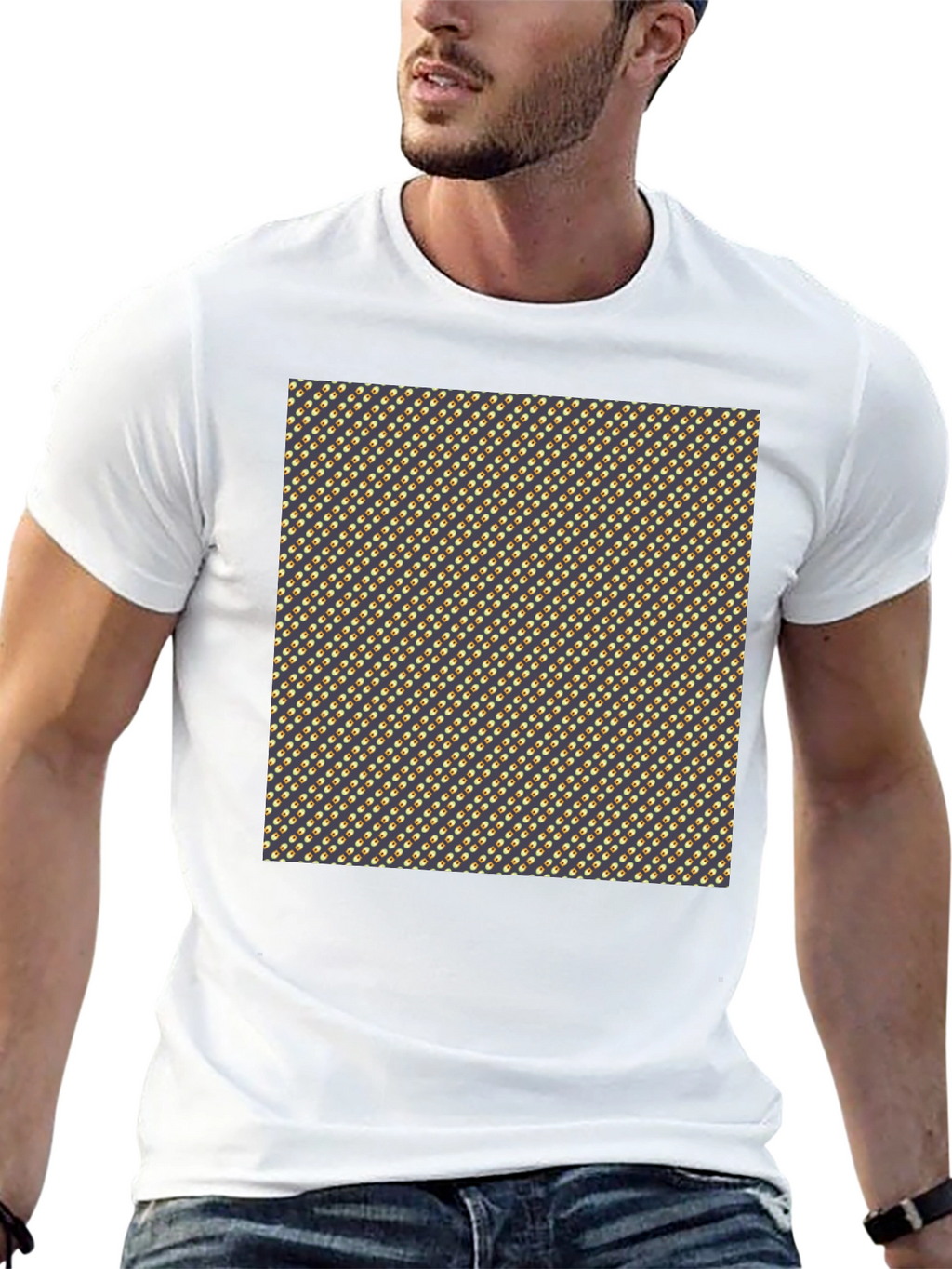 Stylish Black Tee with Unique Pattern