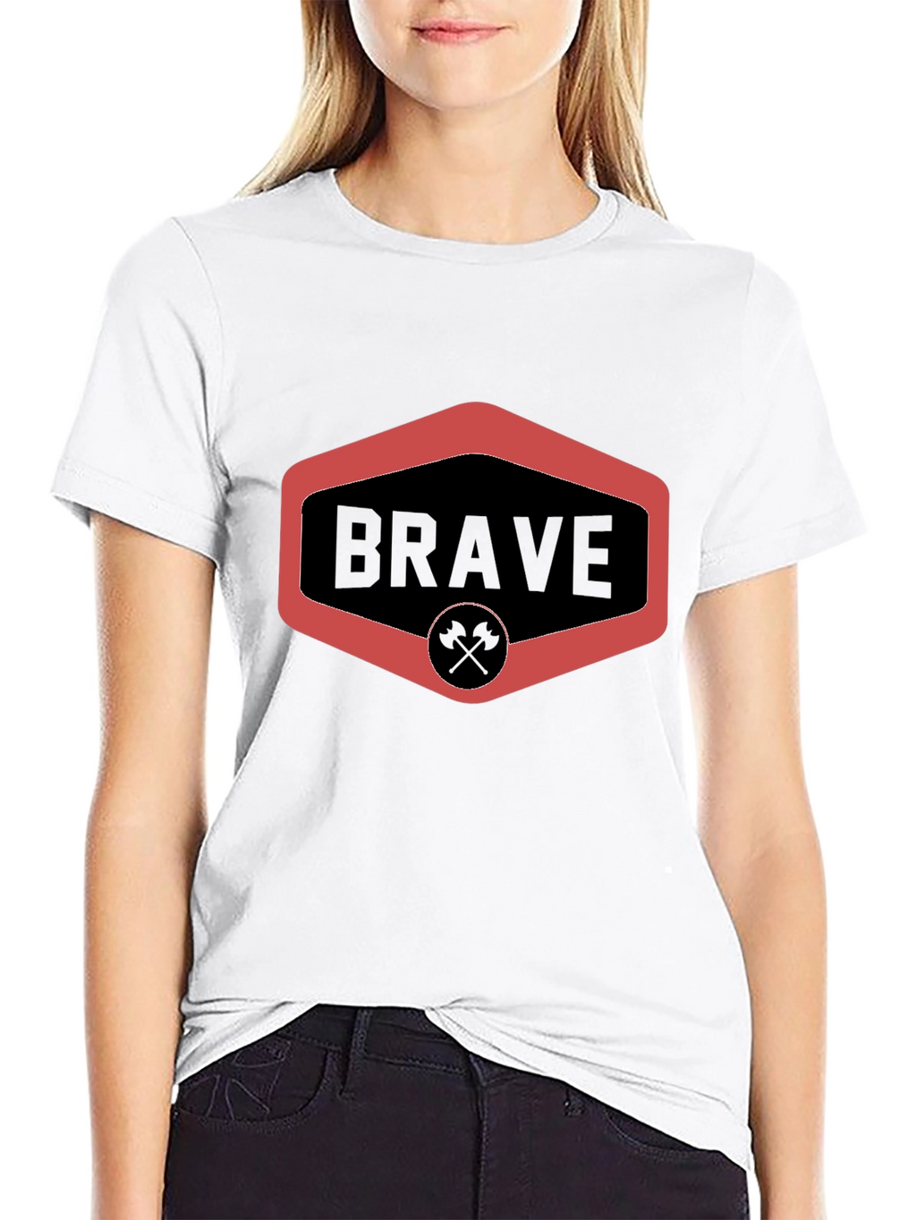 Brave Graphic Tee - Black Crew Neck