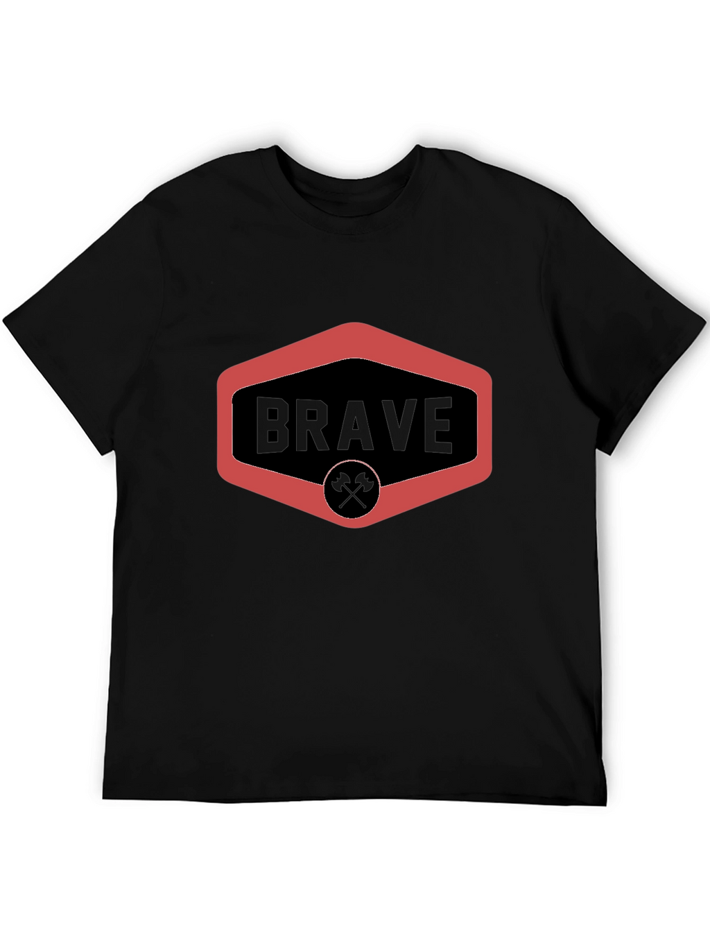 Brave Graphic Tee - Black Crew Neck