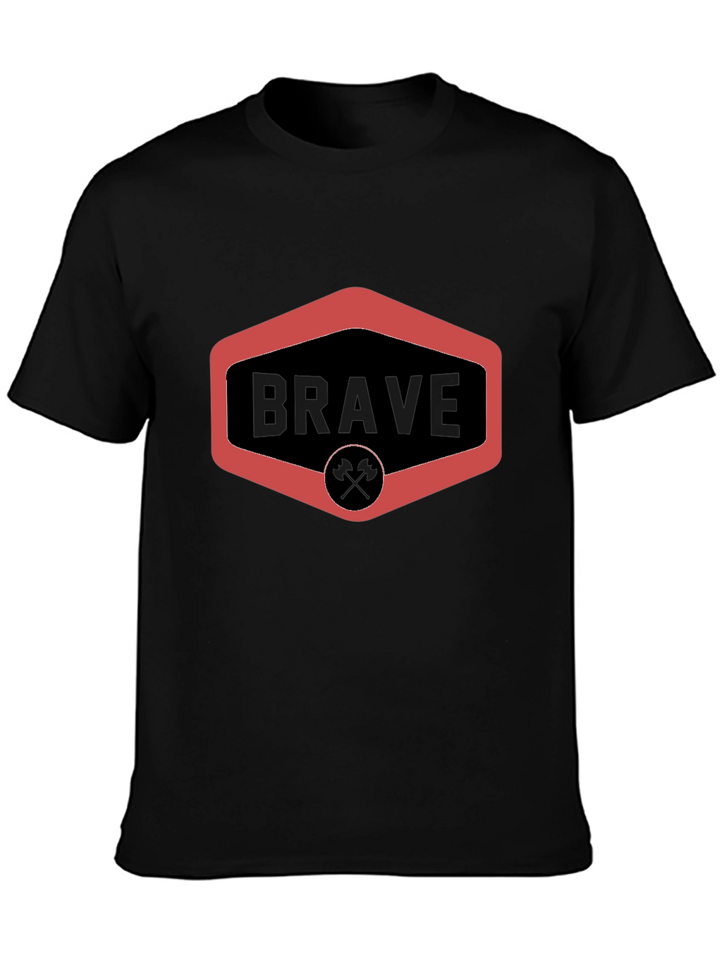 Brave Graphic Tee - Black Crew Neck
