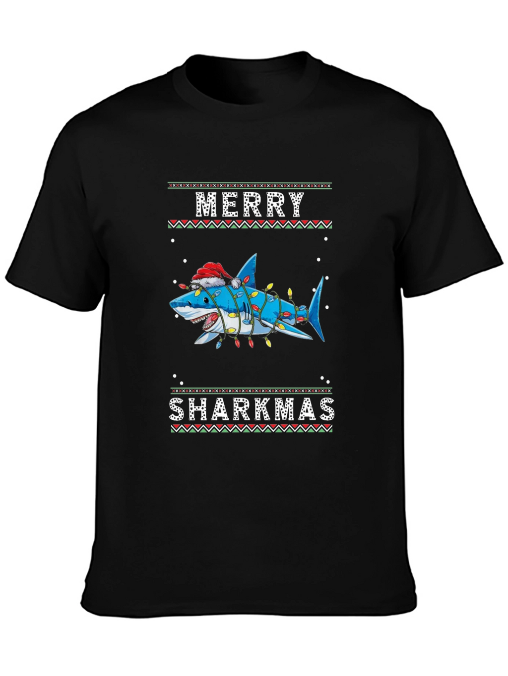 Merry Sharkmas Ugly Christmas T-Shirt