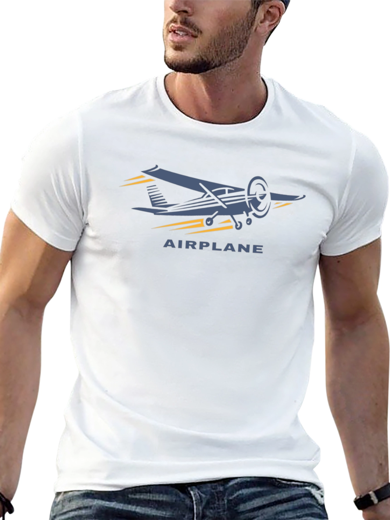 Airplane Graphic Tee - Aviation Style T-Shirt