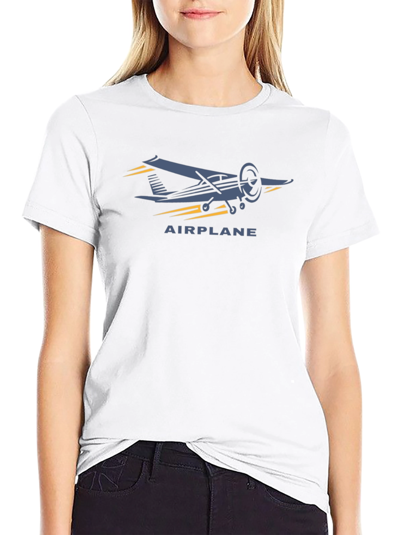 Airplane Graphic Tee - Aviation Style T-Shirt