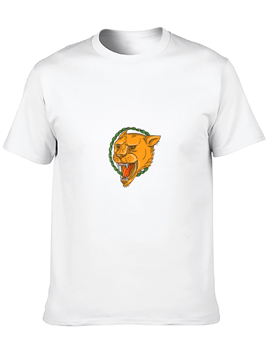 Black T-Shirt with Lion Graphic