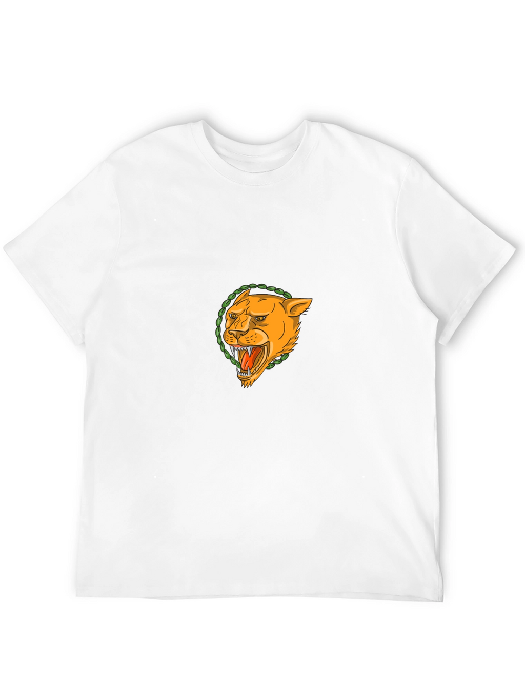Black T-Shirt with Lion Graphic