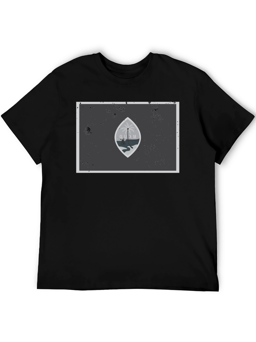 Guam Flag Graphic T-Shirt - Black