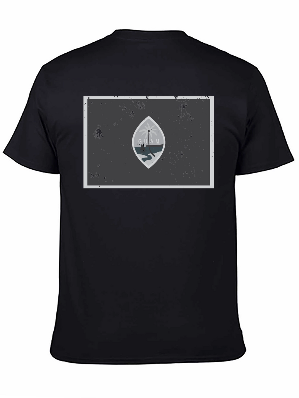 Guam Flag Graphic T-Shirt - Black