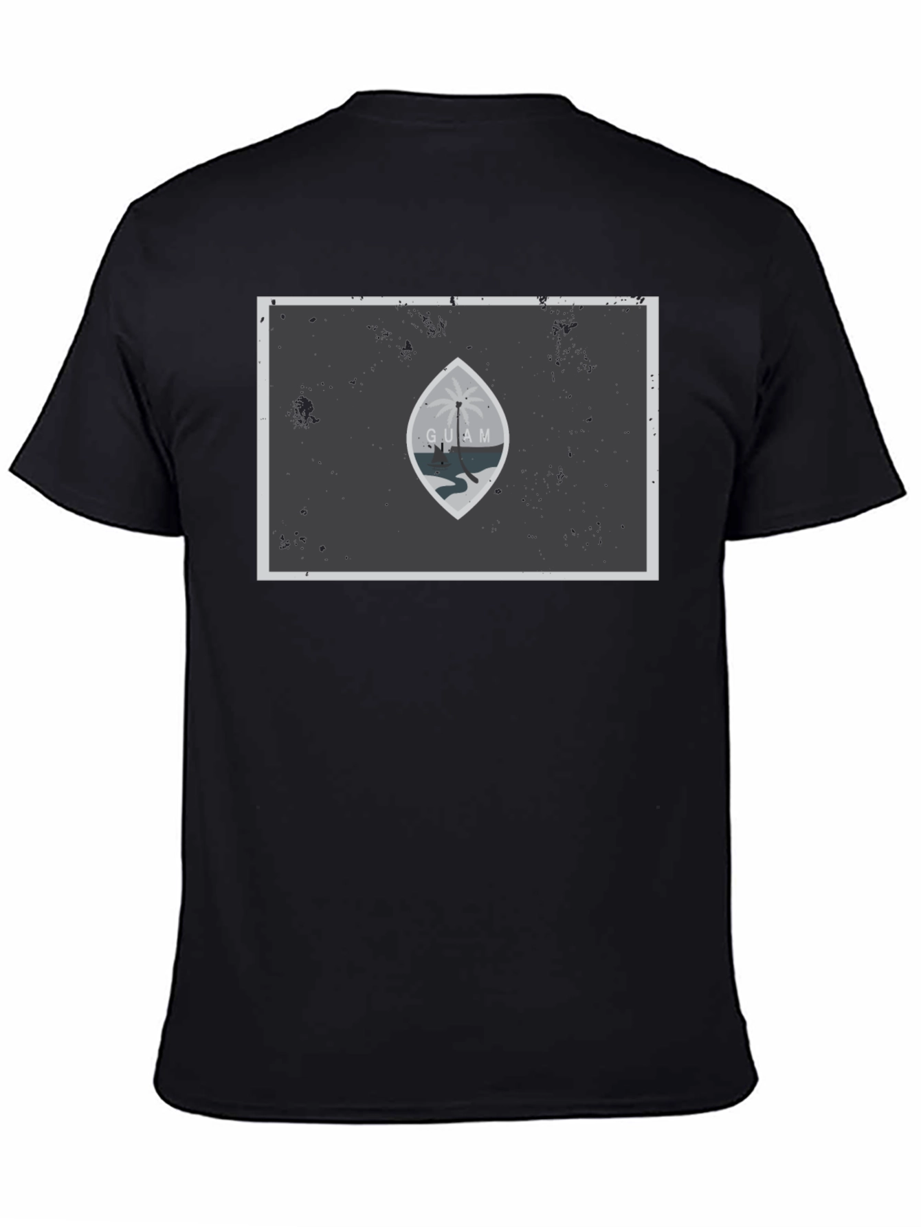 Guam Flag Graphic T-Shirt - Black