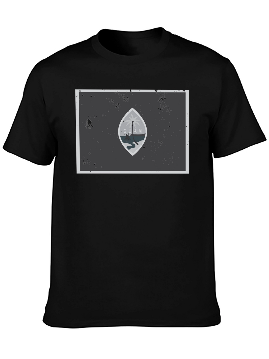 Guam Flag Graphic T-Shirt - Black