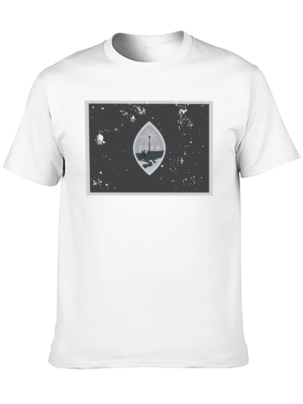 Guam Flag Graphic T-Shirt - Black