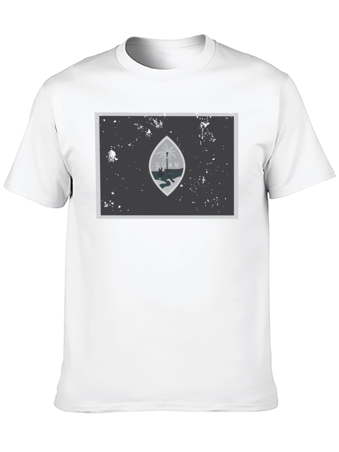 Guam Flag Graphic T-Shirt - Black