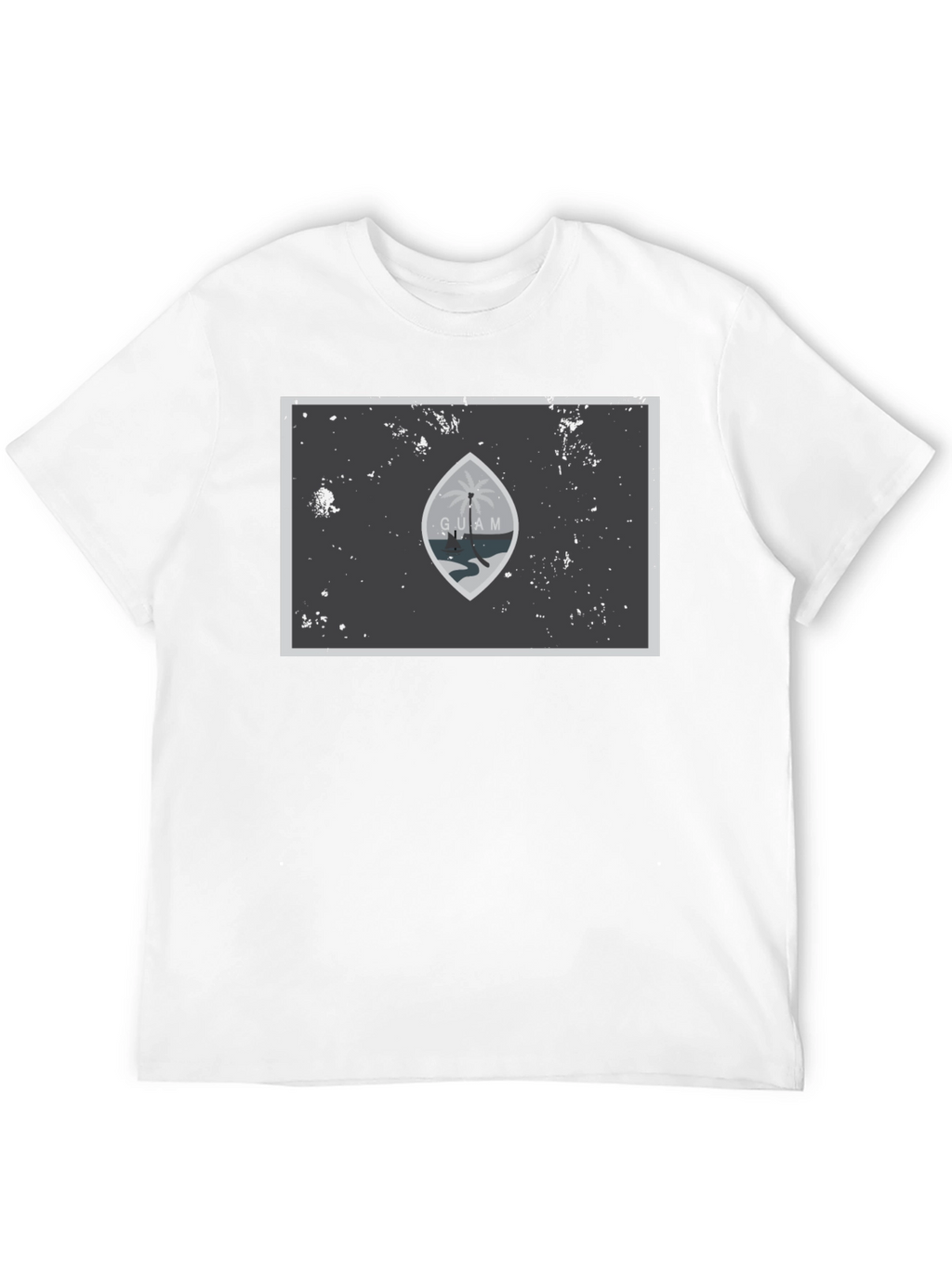 Guam Flag Graphic T-Shirt - Black