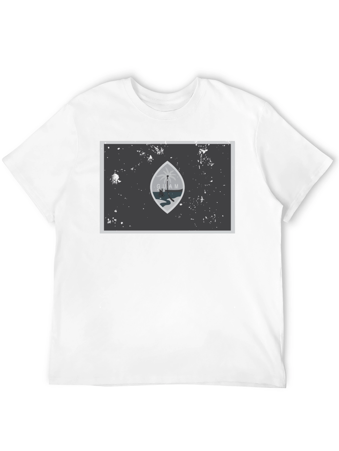 Guam Flag Graphic T-Shirt - Black